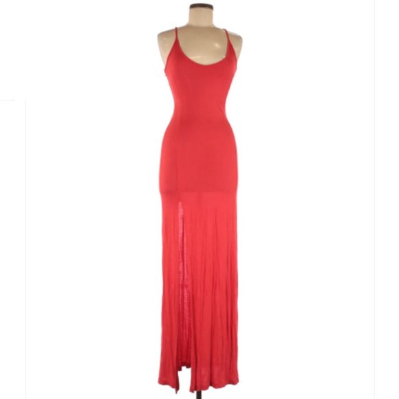 ASOS Red Sleeveless Maxi Modern Dress Size 2